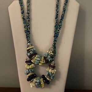 Striking Chico's Bead and Stone Necklace